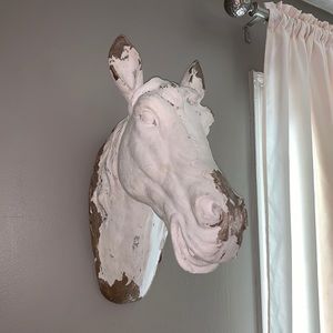 White Horse Head Faux Taxidermy
